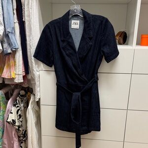 Zara Black Belted Robe